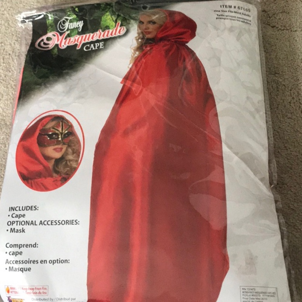 Red masquerade cape